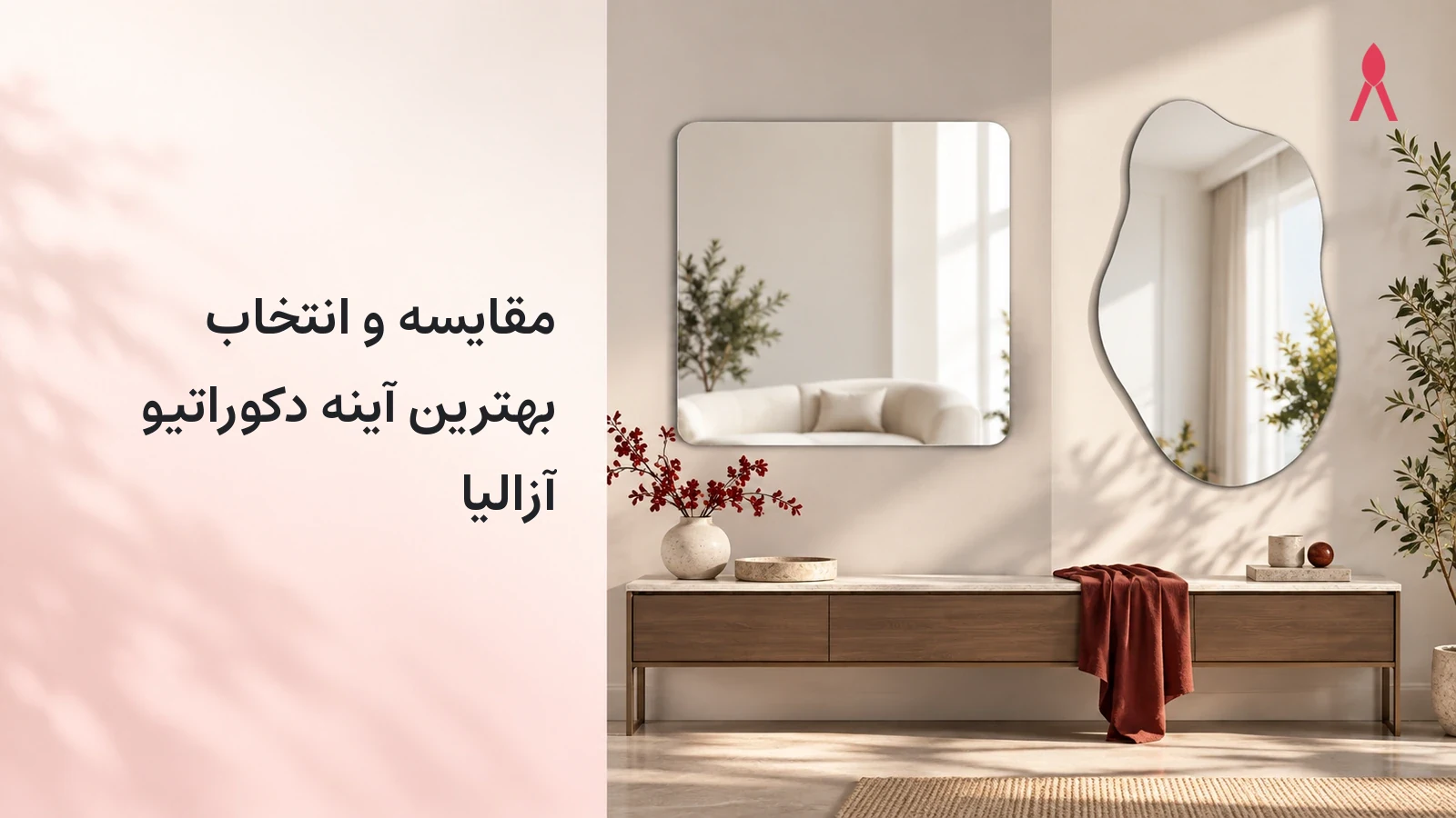 مقایسه و انتخاب بهترین آینه دکوراتیو آزالیا